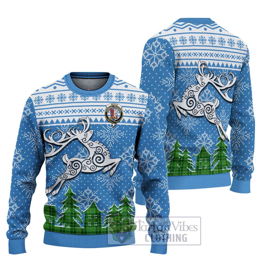 Boyle Clan Christmas Ugly Sweater Celtic Reindeer Style Unisex - Tartan Vibes Clothing