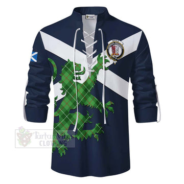 Boyle Tartan Lion Rampant Ghillie Kilt Shirt Proudly Display Your Heritage with Alba Gu Brath and Clan Name - Tartan Vibes Clothing