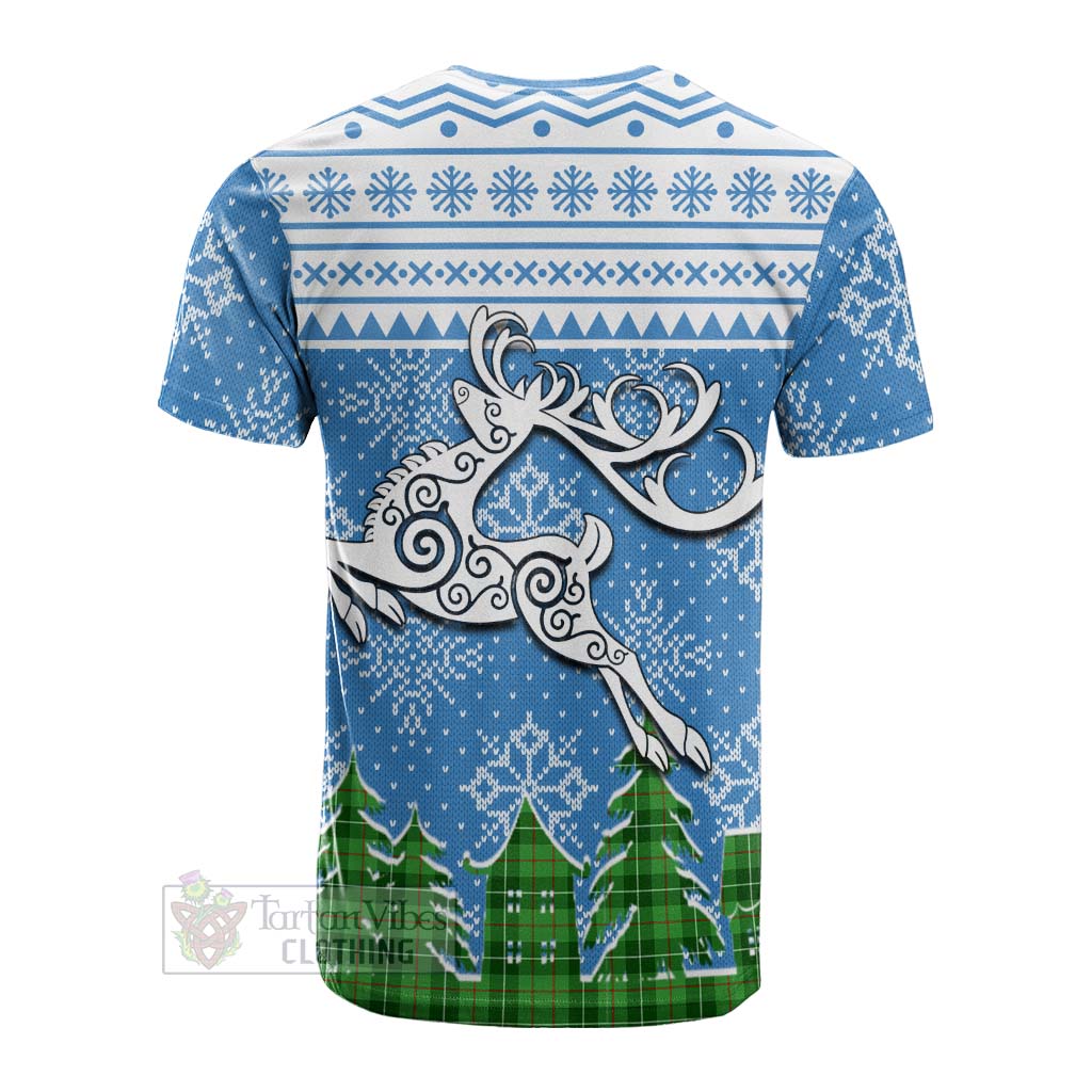 Boyle Clan Christmas Cotton T-shirt Celtic Reindeer Style - Tartan Vibes Clothing