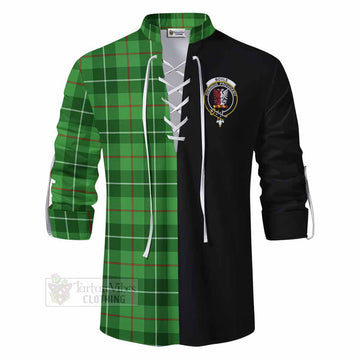 Boyle Tartan Ghillie Kilt Shirt with Family Crest and Half Of Me Style - Tartan Vibes Clothing