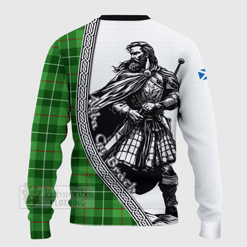 Boyle Tartan Clan Crest Knitted Sweater with Highlander Warrior Celtic Style - Tartan Vibes Clothing