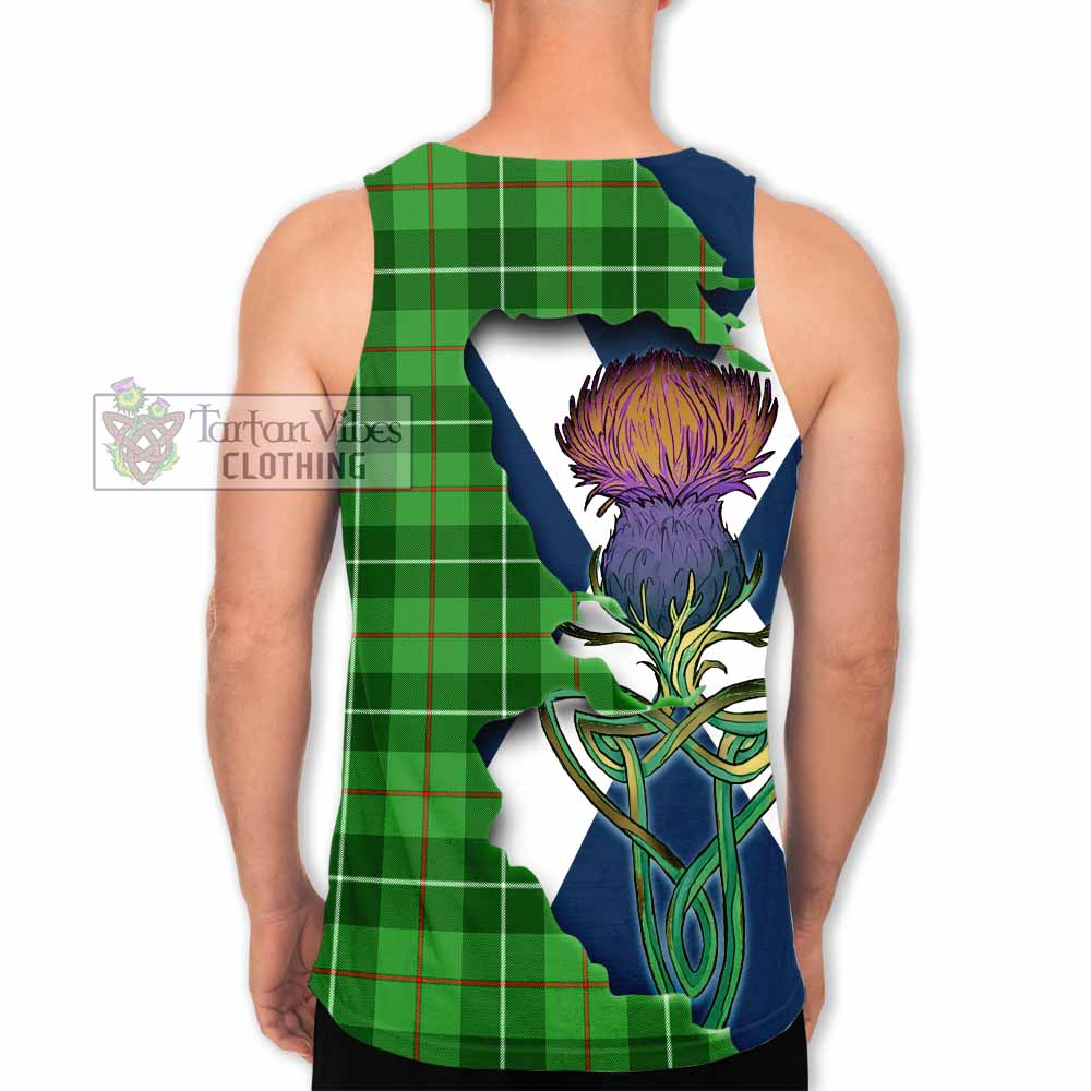 Tartan Vibes Clothing Boyle Tartan Family Crest Men's Tank Top Scottish Thistle Celtic Inspired