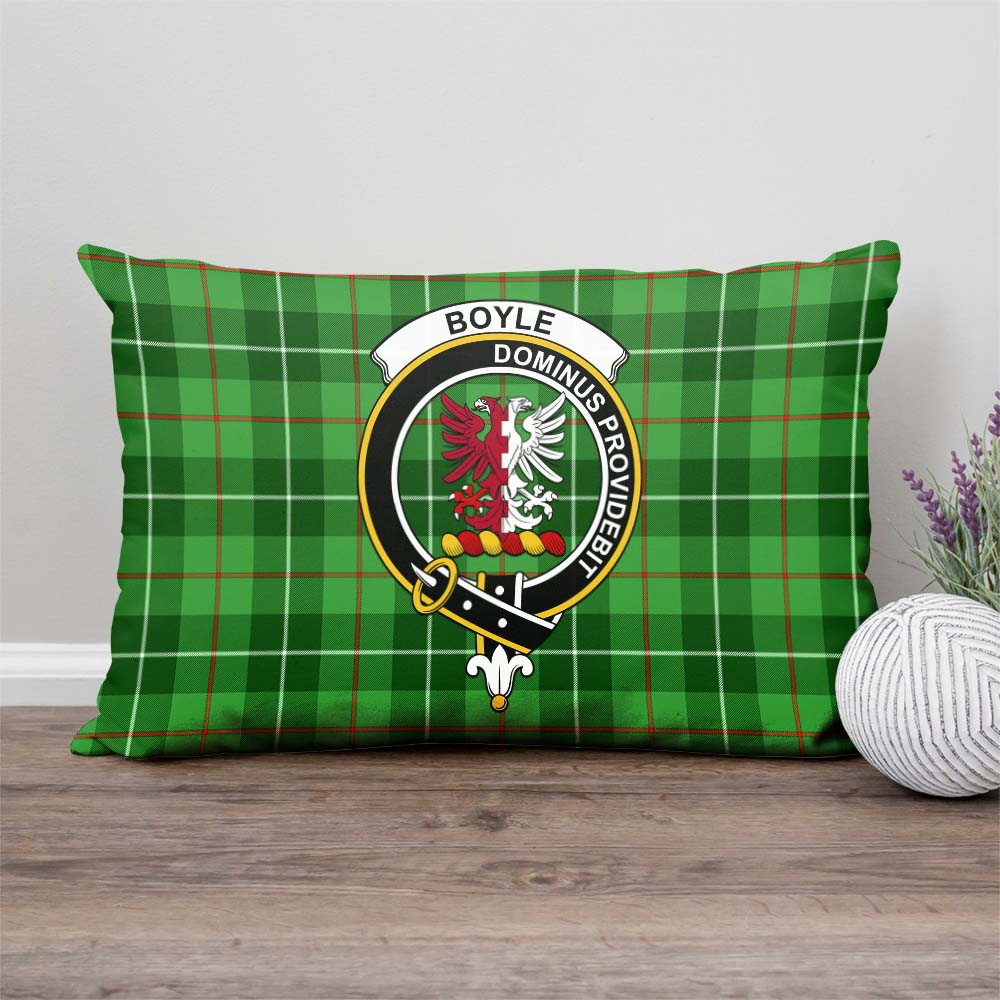 Boyle Tartan Pillow Cover with Family Crest - Tartan Vibes Clothing