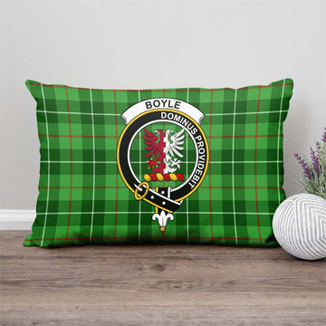 Boyle Tartan Pillow Cover with Family Crest - Tartan Vibes Clothing
