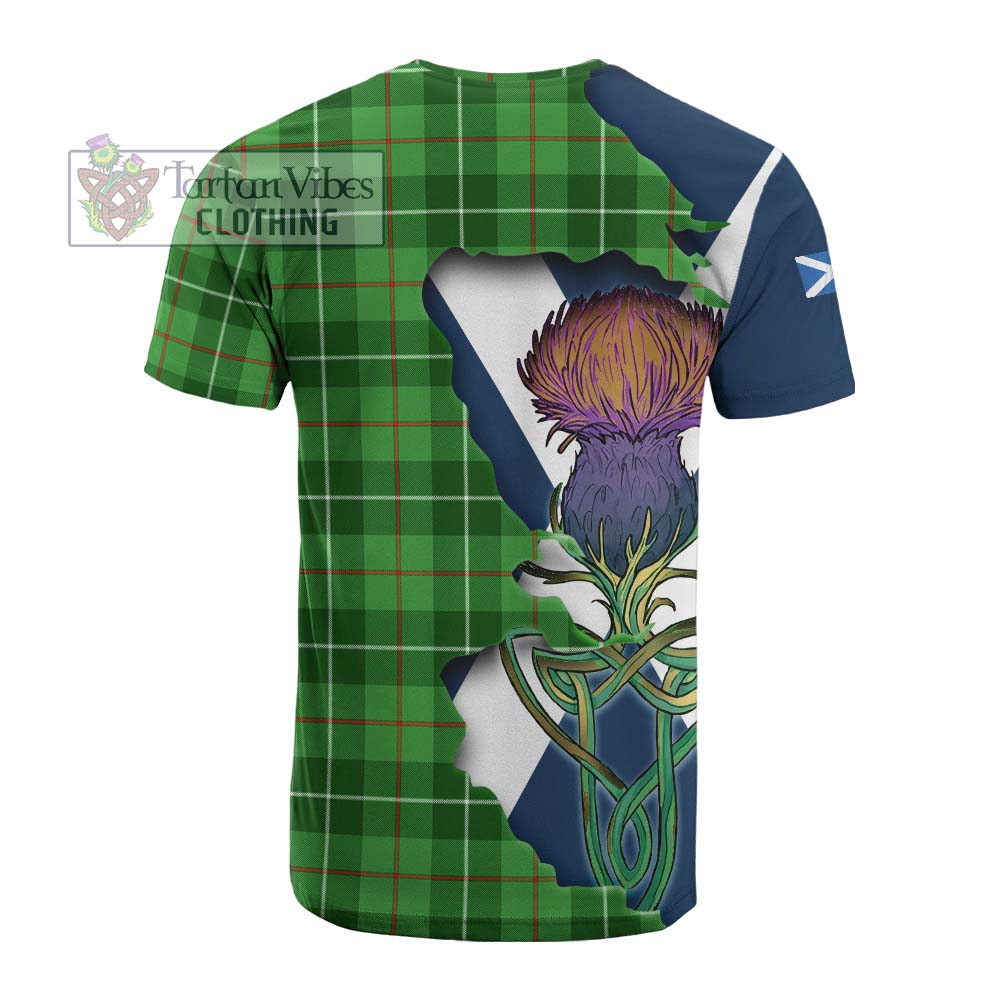 Tartan Vibes Clothing Boyle Tartan Family Crest Cotton T-shirt Scottish Thistle Celtic Inspired