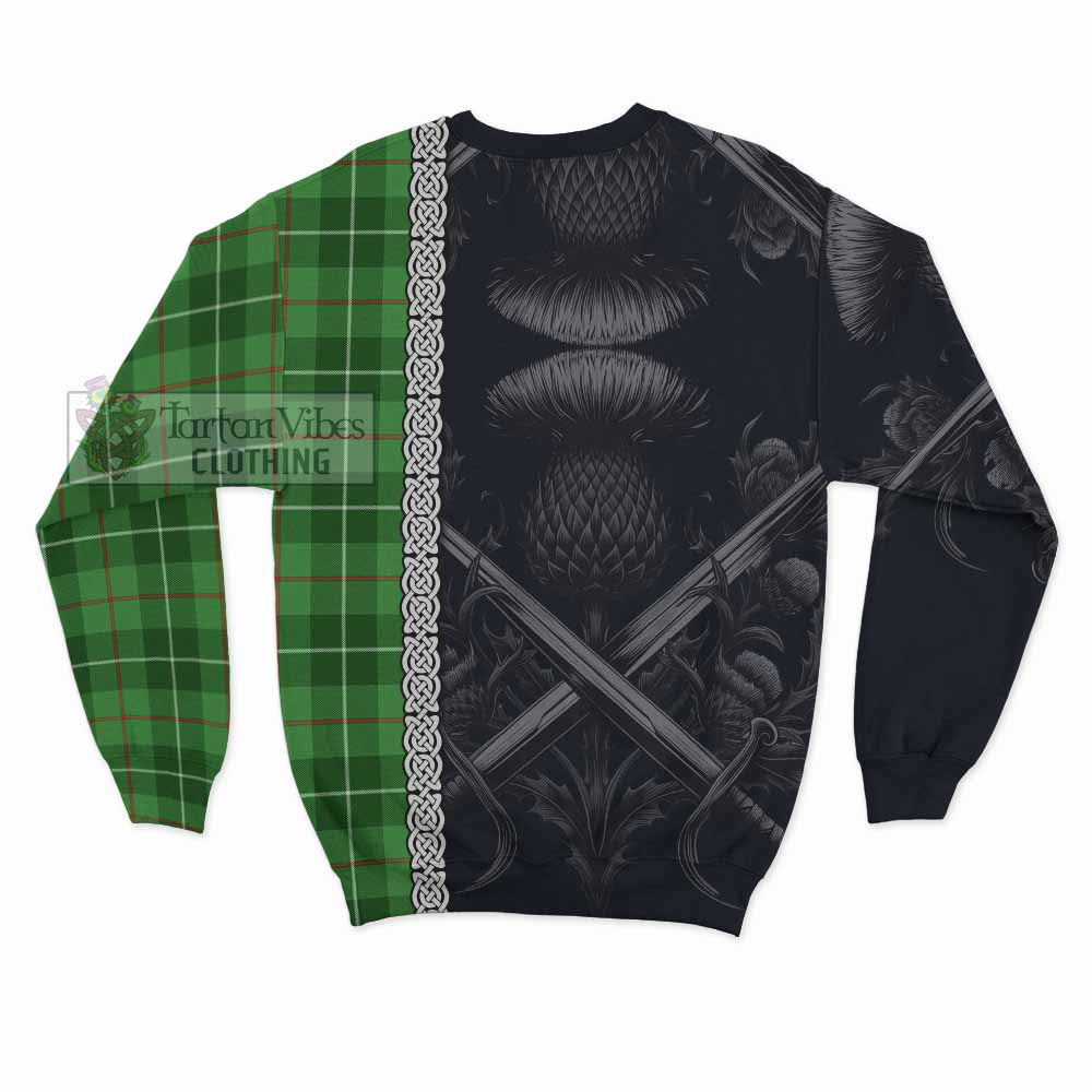 Boyle Tartan Sweatshirt with Family Crest Cross Sword Thistle Celtic Vibes - Tartan Vibes Clothing