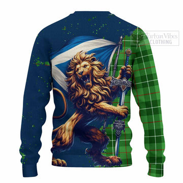Boyle Tartan Family Crest Knitted Sweater with Scottish Majestic Lion - Tartan Vibes Clothing