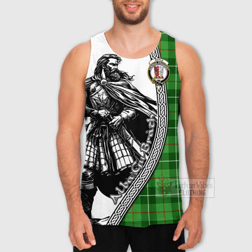 Boyle Tartan Clan Crest Men's Tank Top with Highlander Warrior Celtic Style - Tartan Vibes Clothing