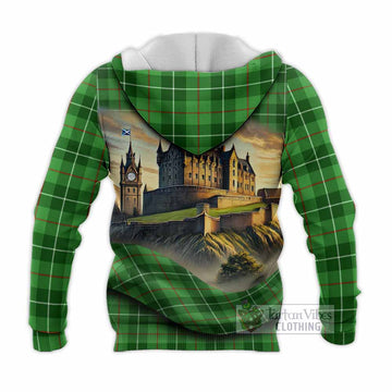 Boyle Tartan Family Crest Knitted Hoodie with Scottish Ancient Castle Style - Tartan Vibes Clothing