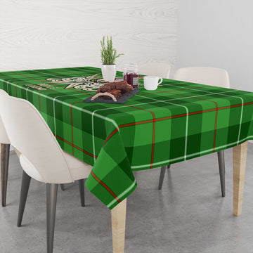 Boyle Tartan Tablecloth with Clan Crest and the Golden Sword of Courageous Legacy - Tartan Vibes Clothing