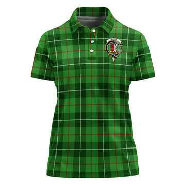 Boyle Tartan Polo Shirt with Family Crest For Women - Tartan Vibes Clothing