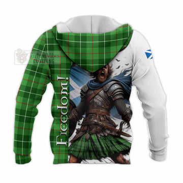 Boyle Crest Tartan Knitted Hoodie Inspired by the Freedom of Scottish Warrior - Tartan Vibes Clothing