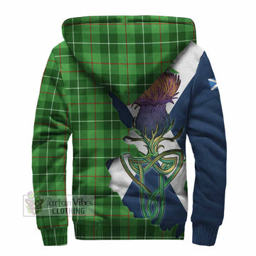 Tartan Vibes Clothing Boyle Tartan Family Crest Sherpa Hoodie Scottish Thistle Celtic Inspired