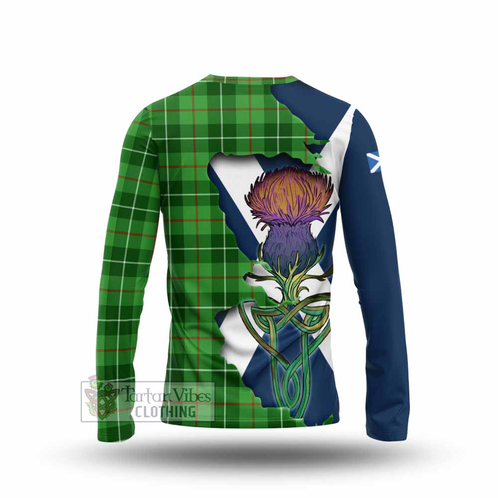 Tartan Vibes Clothing Boyle Tartan Family Crest Long Sleeve T-Shirt Scottish Thistle Celtic Inspired