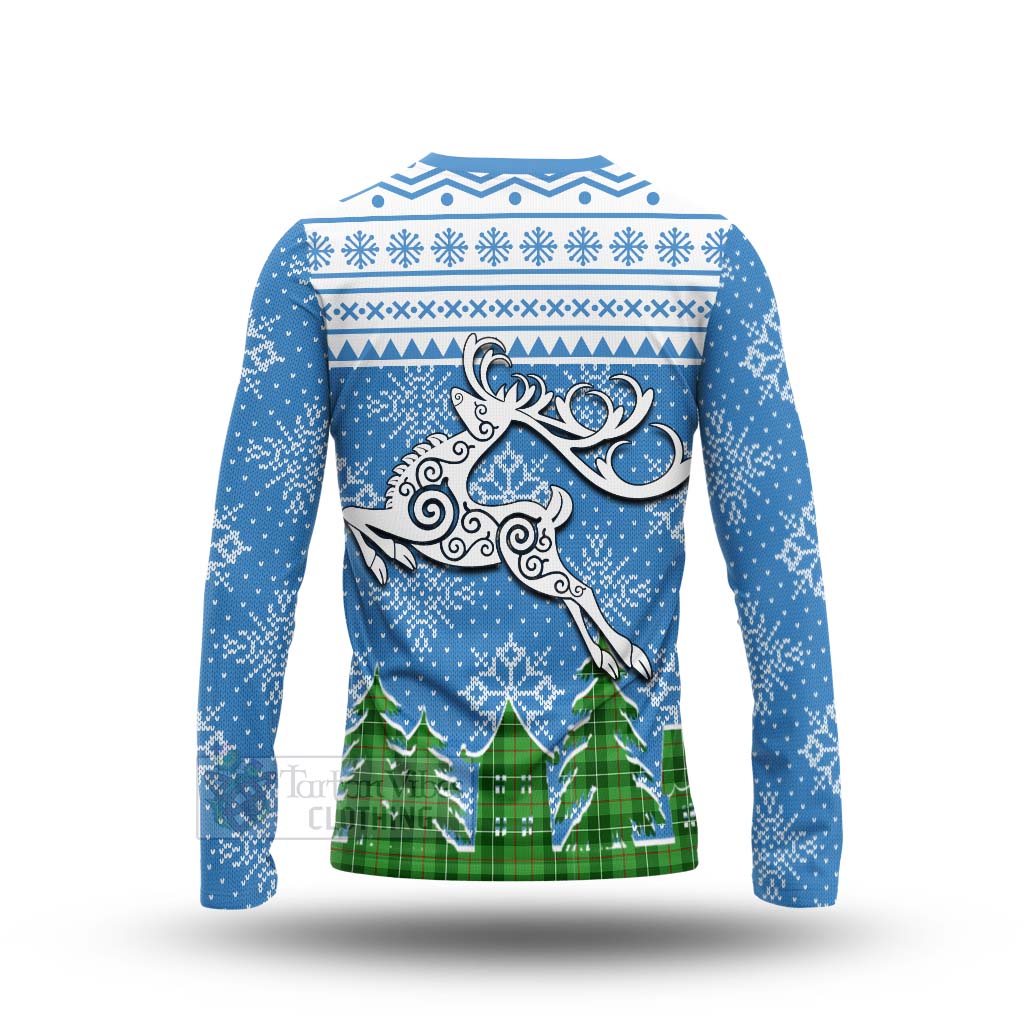 Boyle Clan Christmas Long Sleeve T-Shirt Celtic Reindeer Style - Tartan Vibes Clothing