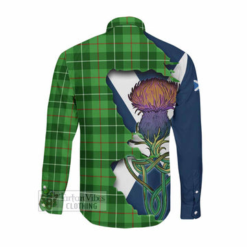 Tartan Vibes Clothing Boyle Tartan Family Crest Long Sleeve Button Shirt Scottish Thistle Celtic Inspired