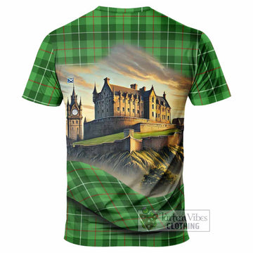 Boyle Tartan Family Crest T-Shirt with Scottish Ancient Castle Style - Tartan Vibes Clothing