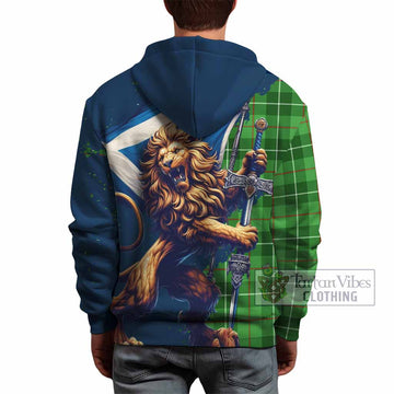 Boyle Tartan Family Crest Hoodie with Scottish Majestic Lion - Tartan Vibes Clothing
