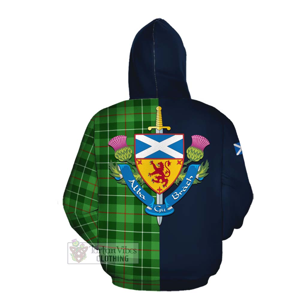Boyle Tartan Cotton Hoodie Alba with Scottish Lion Royal Arm Half Style Pullover Hoodie - Tartan Vibes Clothing