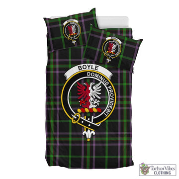 Boyle (Owen Boyle) Tartan Quilt Bed Set with Family Crest