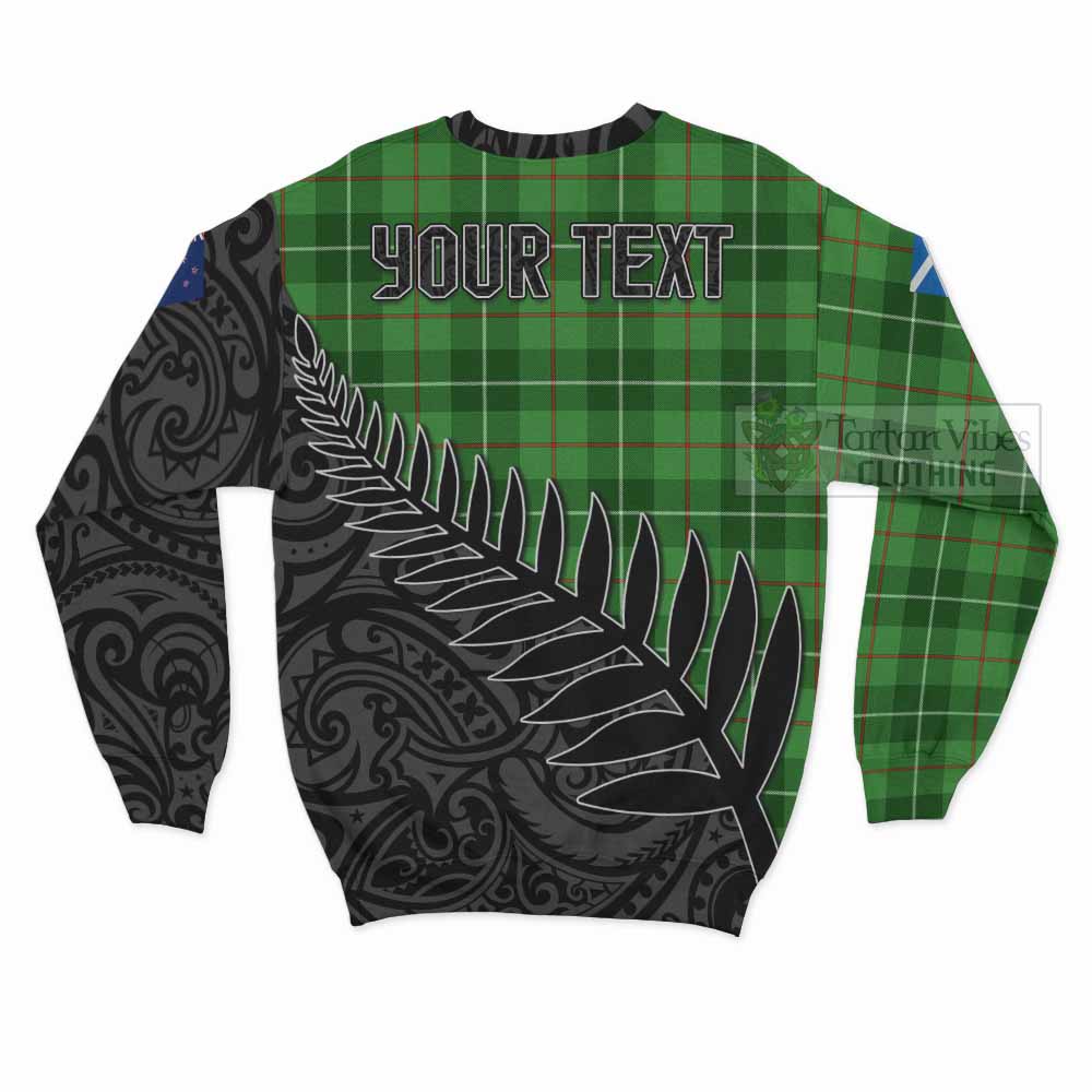 Boyle Crest Tartan Sweatshirt with New Zealand Silver Fern Half Style - Tartan Vibes Clothing