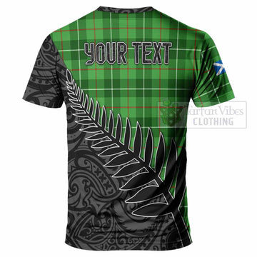 Boyle Crest Tartan T-Shirt with New Zealand Silver Fern Half Style - Tartan Vibes Clothing