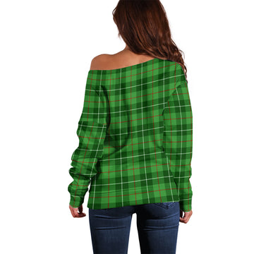 Boyle Tartan Off Shoulder Women Sweater with Family Crest - Tartan Vibes Clothing