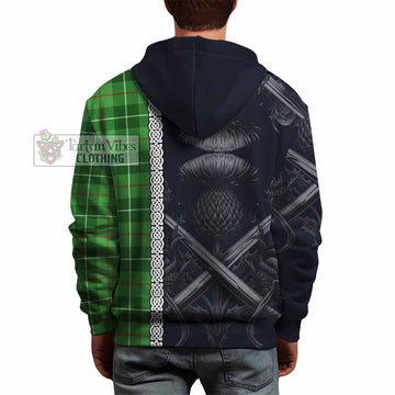 Boyle Tartan Hoodie with Family Crest Cross Sword Thistle Celtic Vibes - Tartan Vibes Clothing