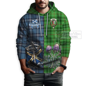 Boyle Tartan Hoodie Happy St. Andrew's Day Half Tartan Style - Tartan Vibes Clothing