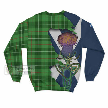 Tartan Vibes Clothing Boyle Tartan Family Crest Sweatshirt Scottish Thistle Celtic Inspired