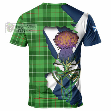 Tartan Vibes Clothing Boyle Tartan Family Crest T-Shirt Scottish Thistle Celtic Inspired