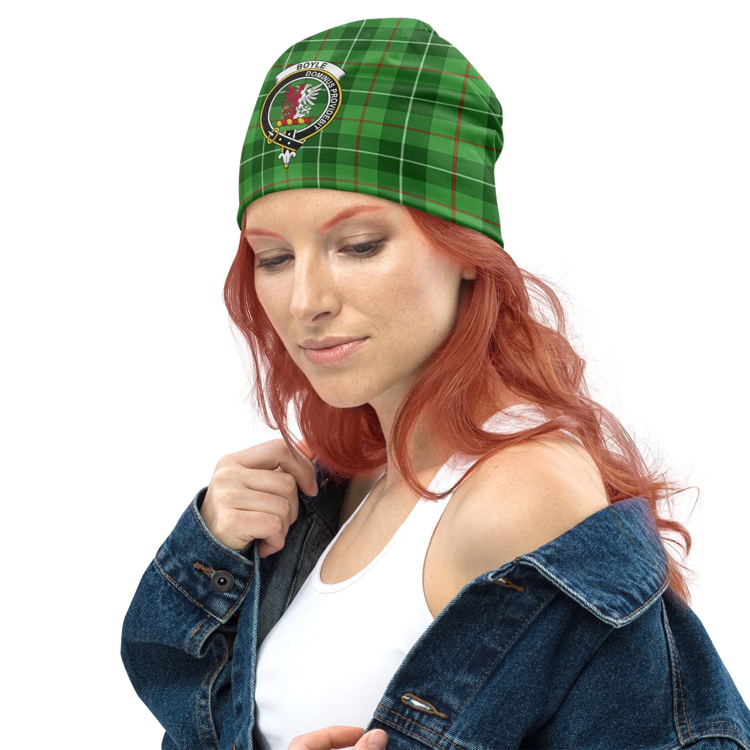 Boyle Tartan Beanies Hat with Family Crest - Tartan Vibes Clothing