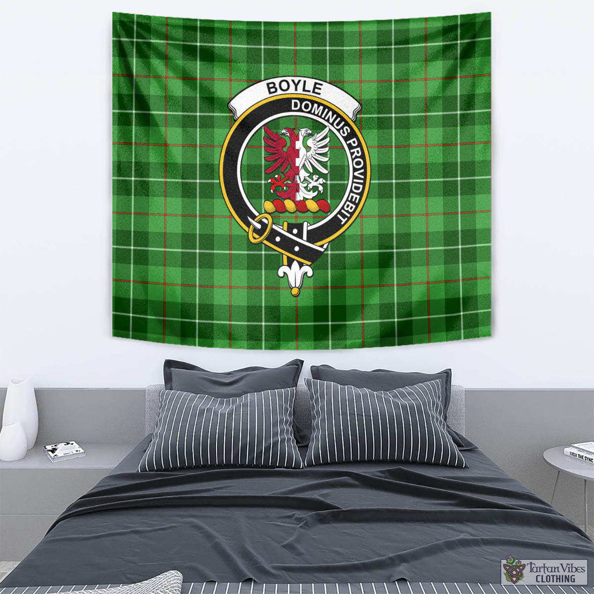 Boyle Tartan Tapestry Wall Hanging and Home Decor for Room with Family Crest - Tartan Vibes Clothing