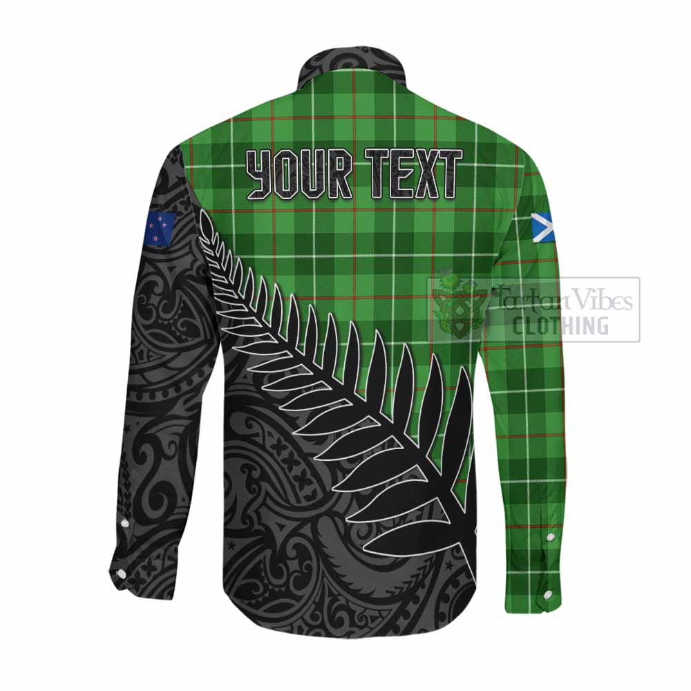 Boyle Crest Tartan Long Sleeve Button Shirt with New Zealand Silver Fern Half Style Men's Shirt - Tartan Vibes Clothing