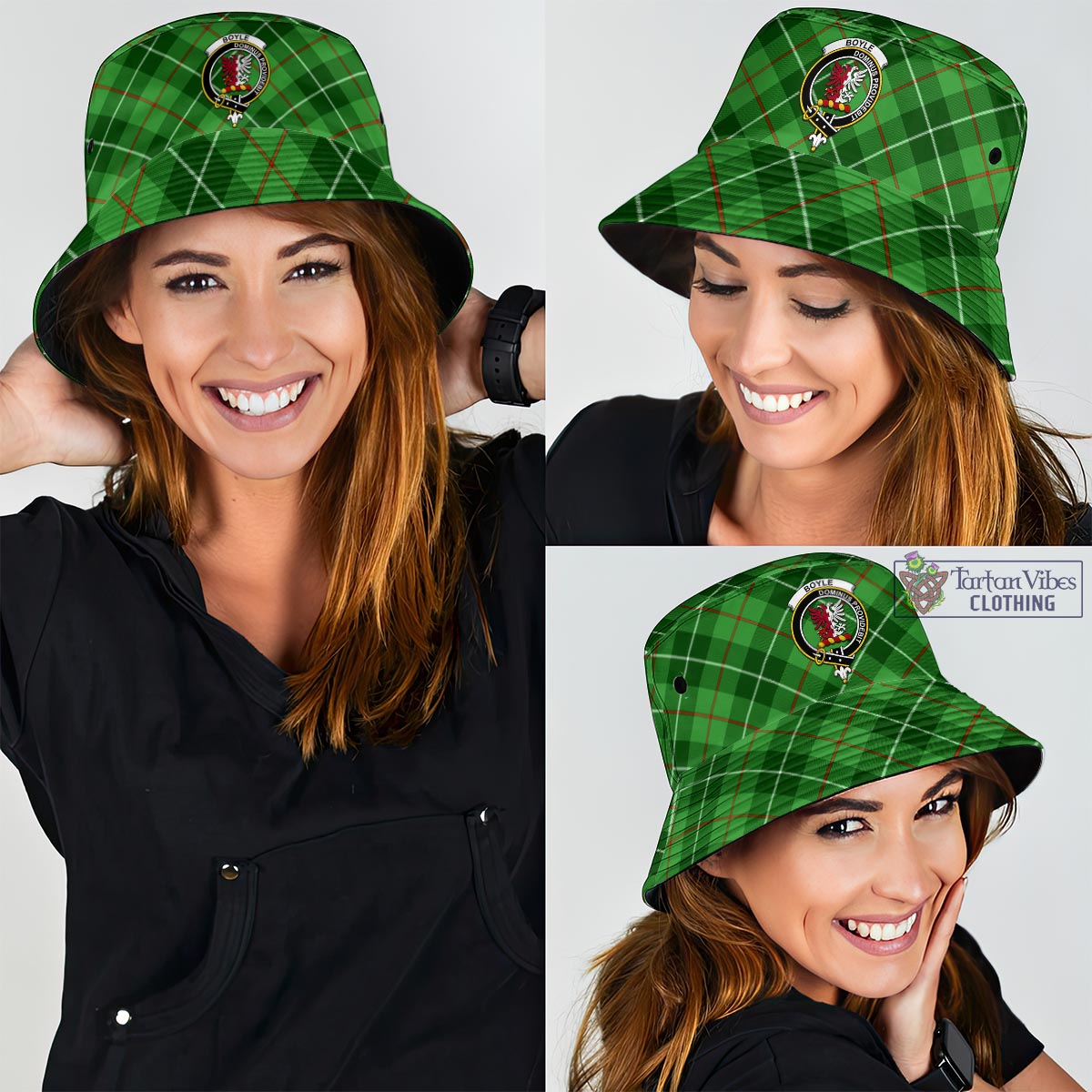Boyle Tartan Bucket Hat with Family Crest - Tartan Vibes Clothing
