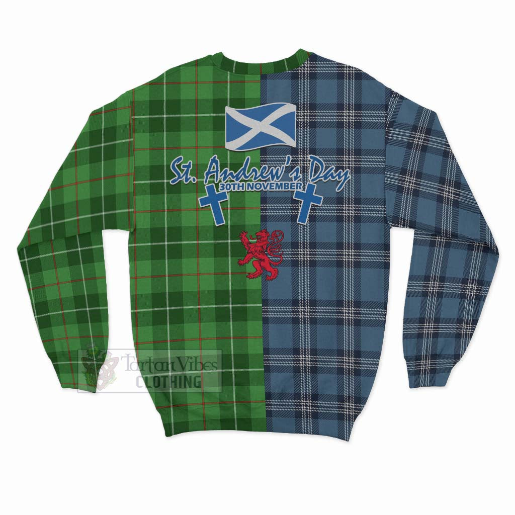 Boyle Tartan Sweatshirt Happy St. Andrew's Day Half Tartan Style - Tartan Vibes Clothing