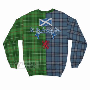 Boyle Tartan Sweatshirt Happy St. Andrew's Day Half Tartan Style - Tartan Vibes Clothing