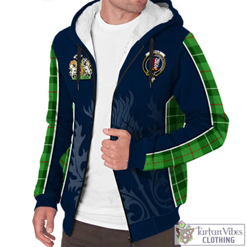 Boyle Tartan Sherpa Hoodie with Family Crest and Scottish Thistle Vibes Sport Style - Tartan Vibes Clothing