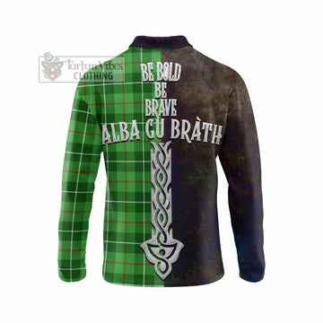 Boyle Tartan Family Crest Long Sleeve Polo Shirt Alba Gu Brath Be Brave Lion Ancient Style - Tartan Vibes Clothing