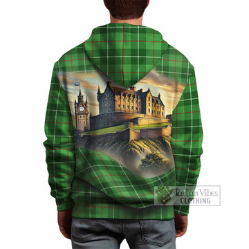 Boyle Tartan Family Crest Hoodie with Scottish Ancient Castle Style - Tartan Vibes Clothing