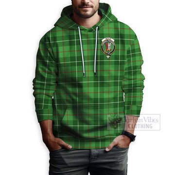 Boyle Tartan Hoodie with Family Crest and Bearded Skull Holding Bottles of Whiskey - Tartan Vibes Clothing
