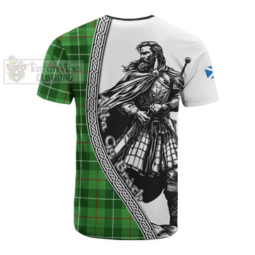 Boyle Tartan Clan Crest Cotton T-shirt with Highlander Warrior Celtic Style - Tartan Vibes Clothing
