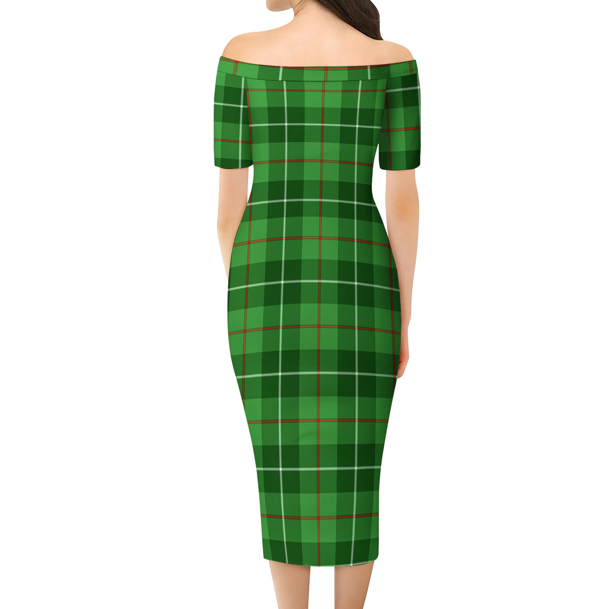 Boyle Tartan Off Shoulder Lady Dress - Tartan Vibes Clothing