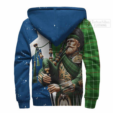 Boyle Tartan Sherpa Hoodie with Family Crest Scottish Bagpiper Vibes - Tartan Vibes Clothing