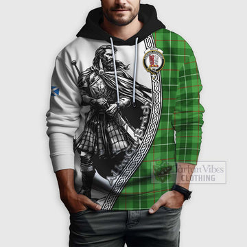 Boyle Tartan Clan Crest Hoodie with Highlander Warrior Celtic Style - Tartan Vibes Clothing