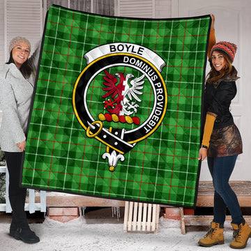 Boyle Tartan Quilt with Family Crest