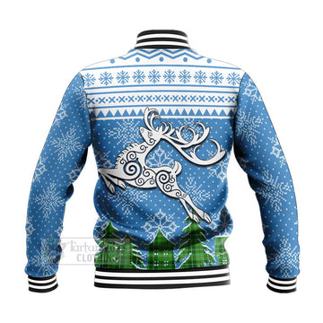 Boyle Clan Christmas Baseball Jacket Celtic Reindeer Style - Tartan Vibes Clothing