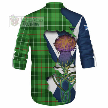 Tartan Vibes Clothing Boyle Tartan Family Crest Ghillie Kilt Shirt Scottish Thistle Celtic Inspired