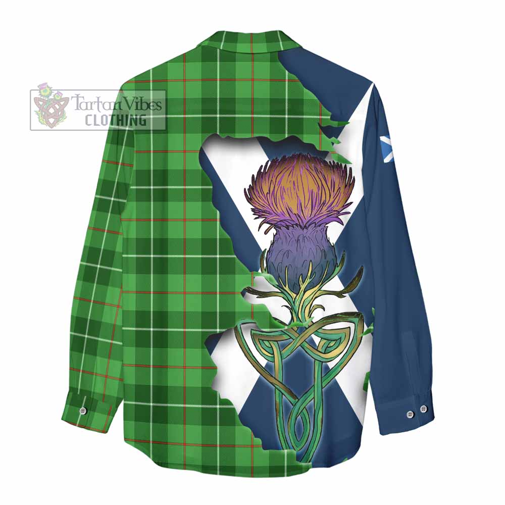 Tartan Vibes Clothing Boyle Tartan Family Crest Women's Casual Shirt Scottish Thistle Celtic Inspired