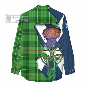Tartan Vibes Clothing Boyle Tartan Family Crest Women's Casual Shirt Scottish Thistle Celtic Inspired